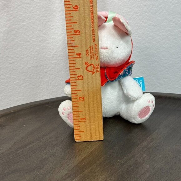 Manhattan Toy Fairytale White Rabbit Plush Baby Travel Toy with Teether Clip On - Picture 10 of 11